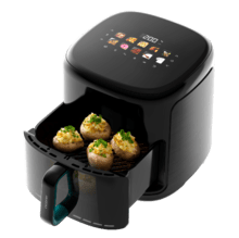 Cecofry&Grill Smokin'Prime 8500 Freidora de aire con doble resistencia para dorado perfecto y sabor de parrilla en carnes, capacidad de 8.5 litros y potencia de 2300 W para platos saludables.
