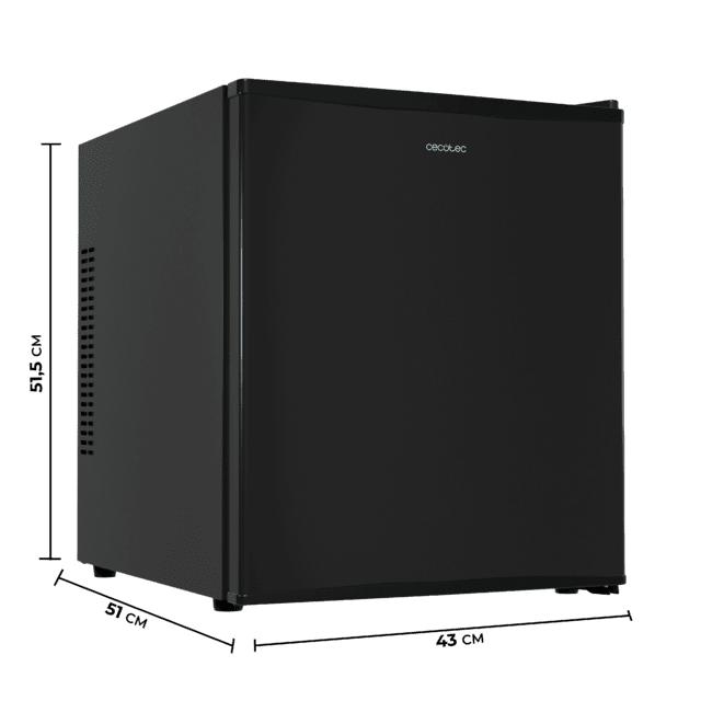 Bolero CoolMarket BC SD 47 Black Nevera Mini Bar termoeléctrica silenciosa con capacidad para 44 Litros. Control mecánico y luz LED interior. Clase energética E