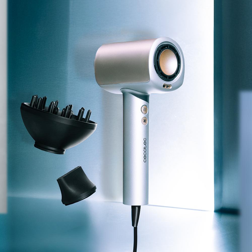 Secador Cecotec DryGlam Nano Plasma Aluminum con difusor y concentrador