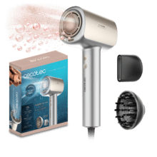 DryGlam Nano Plasma Aluminum Secador de pelo Brushless de Última Generación, Potencia de 110,000 RPM y 1600W, Función de Plasma, Gran Flujo de Aire, Silencioso y Duradero.