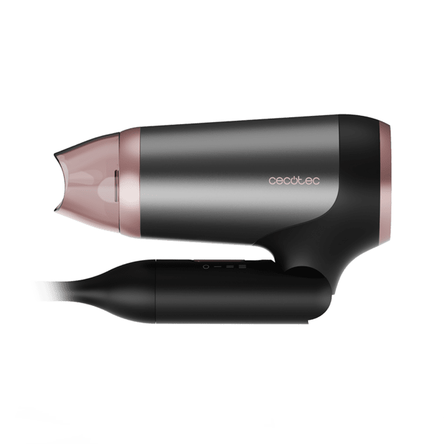 IoniCare Power&Go Heaven Black Secador de pelo DC plegable con tecnología iónica real y pro style que incluye boquilla de precisión, difusor y función de aire frío