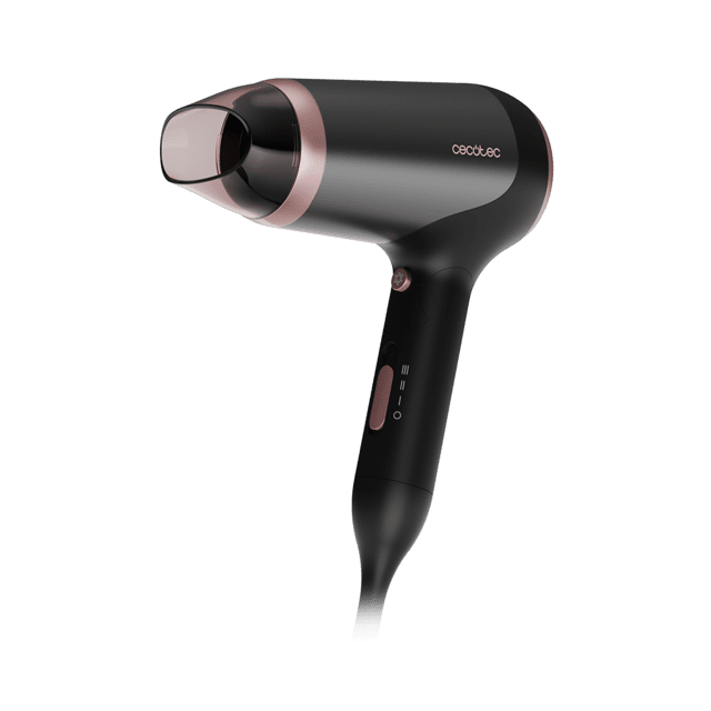 IoniCare Power&Go Heaven Black Secador de pelo DC plegable con tecnología iónica real y pro style que incluye boquilla de precisión, difusor y función de aire frío