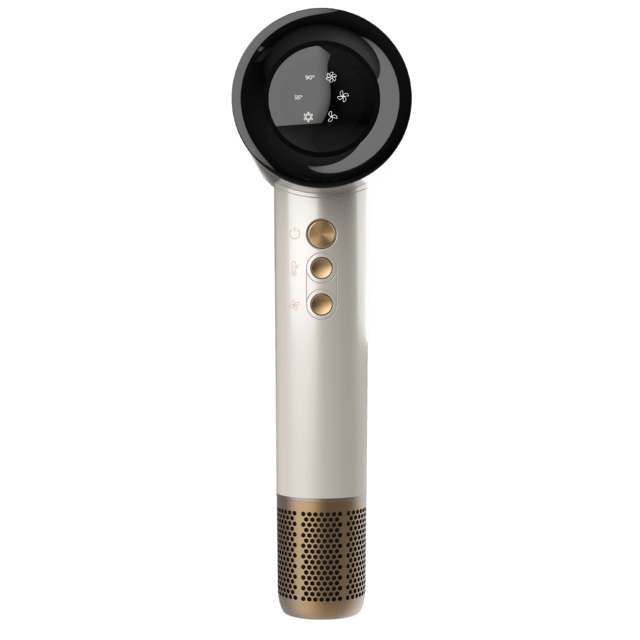 IoniCare RockStar Nano IonTech Champagne Secador de cabelo DC dobrável com motor profissional de 2400 W, com tecnologia iônica de estilo real e profissional que inclui bico de precisão, difusor e função de ar frio