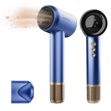 IoniCare RockStar Nano IonTech Blue Secador de pelo con Plasma, 110000 rpm, pantalla, control inteligente del calor, 3 temperaturas, 3 velocidades y función memoria