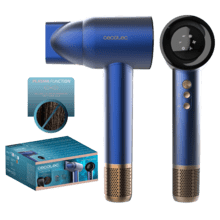 IoniCare RockStar Nano IonTech Blue Haartrockner mit Plasma, 110.000 U/min, Display, intelligente Wärmesteuerung, 3 Temperaturen, 3 Geschwindigkeiten und Memory-Funktion