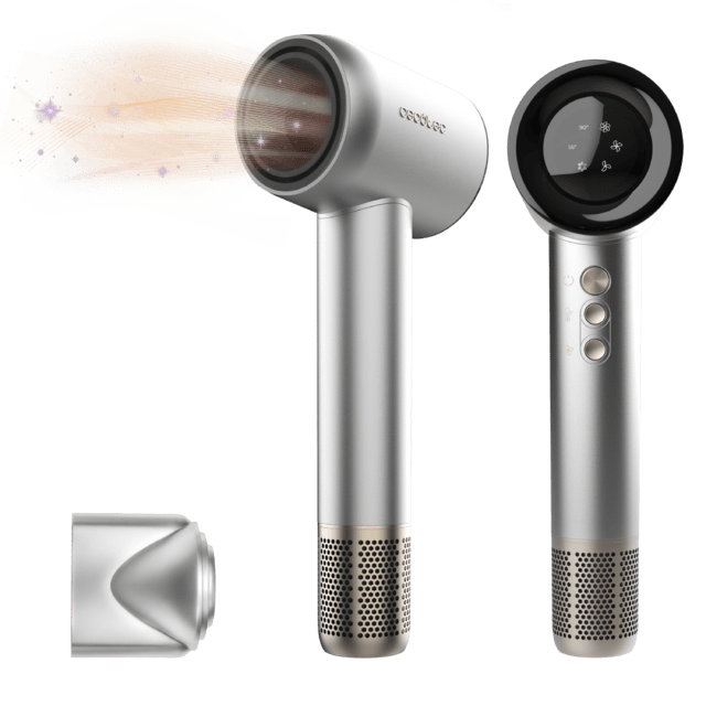 Secador Cecotec IoniCare RockStar Nano IonTech Aluminum con boquilla concentradora y pantalla