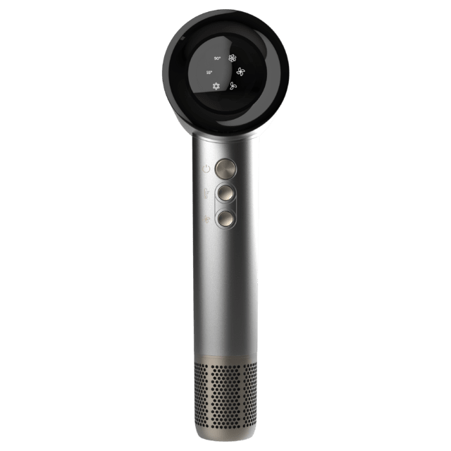 Pantalla LED y botones del secador Cecotec IoniCare RockStar Nano IonTech Aluminum