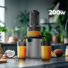 Juice&Live 1500 Slim Frullatore a freddo con motore DC da 200 W, 1 velocità e funzione di inversione, bocca da 82 mm, 55±5 giri/min.