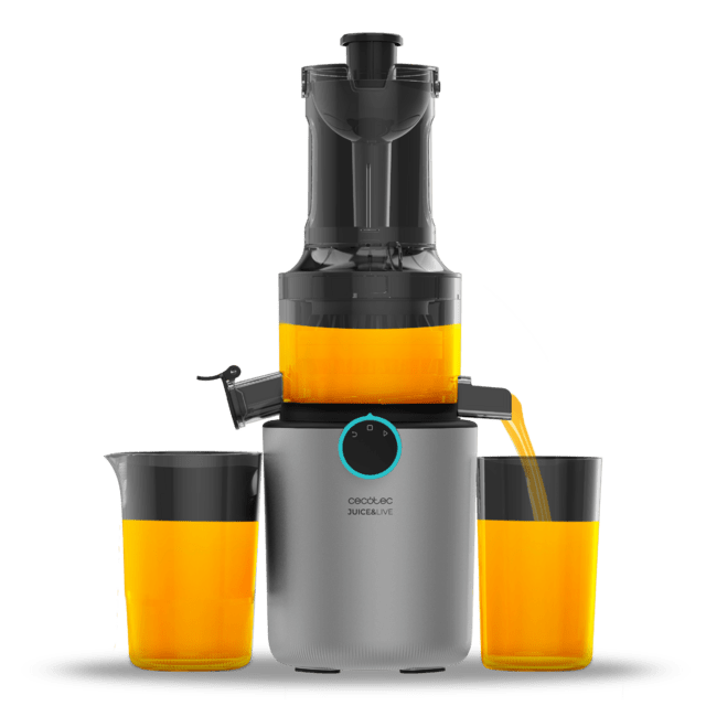 Juice&Live 1500 Slim Frullatore a freddo con motore DC da 200 W, 1 velocità e funzione di inversione, bocca da 82 mm, 55±5 giri/min.