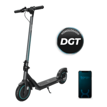 Bongo D20E Connected Patinete eléctrico ligero con potencia máxima de 500 W y una velocidad máxima de 20 km/h y hasta 20 Km de autonomía con conexión a App.