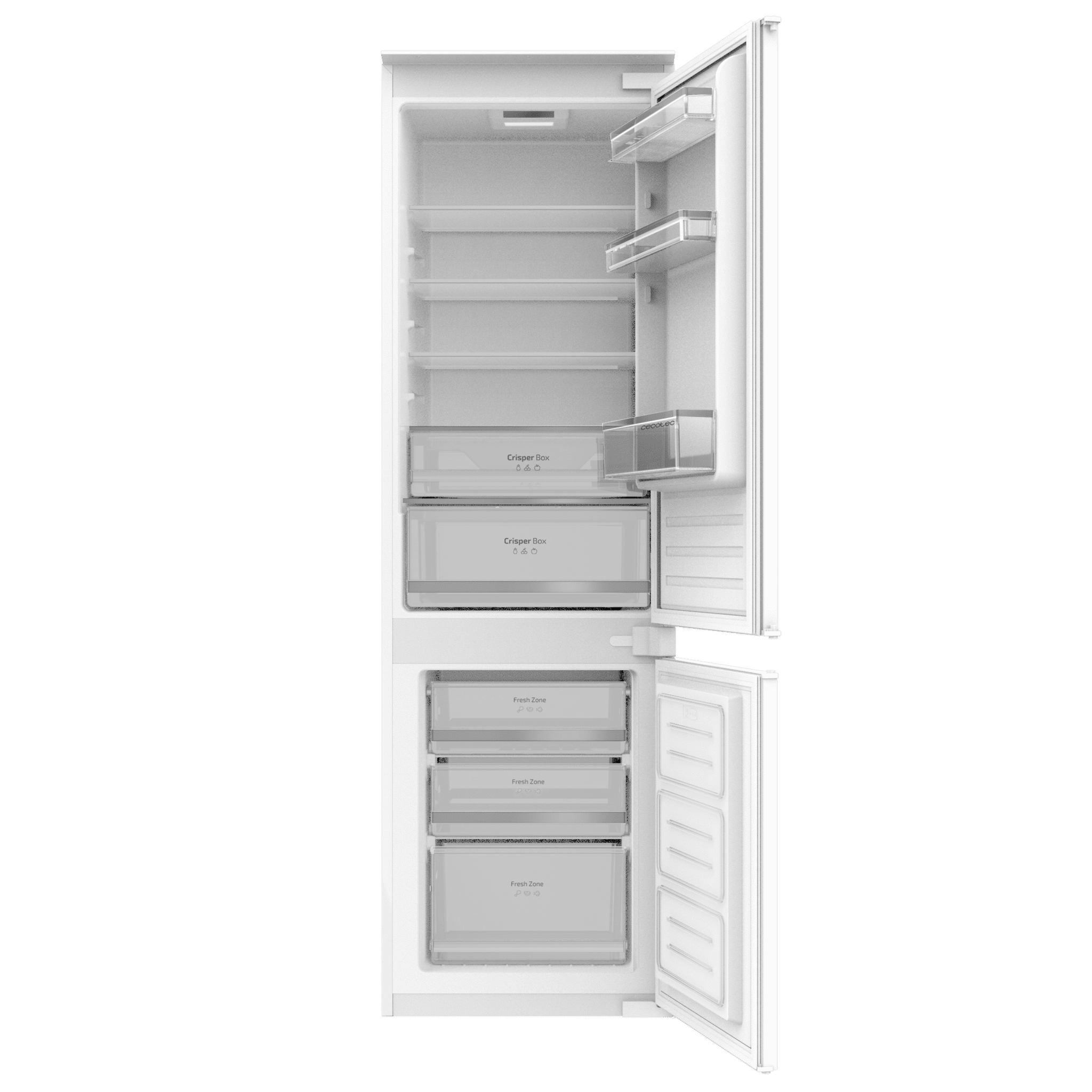 Combiné Frigo-congélo Cecotec Bolero CoolMarket 270L - Porte Coulissante, Classe E, Design Compact Pour Cuisine - 12