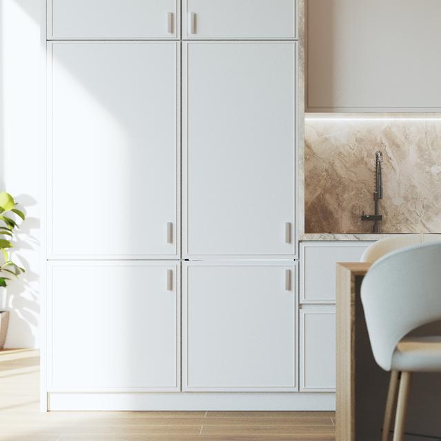 Bolero CoolMarket Combi BI-S DF 270 E Frigorífico combi integrable de 270 litros con puerta deslizante, cajones y estantes de cristal, Defrost, alarma de puerta, Crisper Box, 177x54 cm, Clase Energética E.