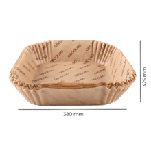 Cecofry BigBucket Paper Pack Accessories 150 papéis para fritadeiras de ar quente, práticos e compatíveis com fritadeiras de 9L. Manterão a fritadeira limpa e sem alimentos colados, simplificando a limpeza e prolongando a vida útil da fritadeira.