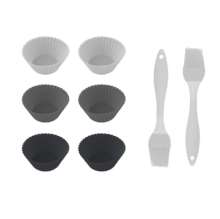 Cecofry SweetBake XL Pack Accessories Moldes de silicona de alta calidad y libres de BPA para donas y magdalenas, pinceles de silicona, y es compatible con freidoras de aire de 9L, ofreciendo una superficie antiadherente para una limpieza fácil.