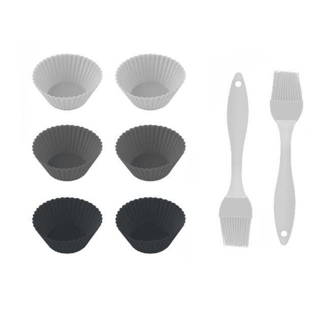 Cecofry SweetBake XL Pack Accessories Moldes de silicona de alta calidad y libres de BPA para donas y magdalenas, pinceles de silicona, y es compatible con freidoras de aire de 9L, ofreciendo una superficie antiadherente para una limpieza fácil.