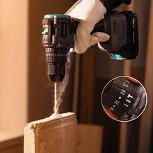 PowerForce 3000 Impact Brushless Taladro percutor y atornillador. Incluye dos baterías 21V 2Ah. Motor sin escobillas, Brushless. Apto para cualquier material, incluso hormigón. Función percutora de hasta 32.000ipm. Velocidad regulable hasta 1.500rpm. Par de apriete de 45Nm regulable en 25+1 niveles. Luz LED. Incluye maletín y accesorios.