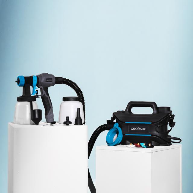 PerfectPaint 800 EasyGo Equipo de pulverización de pintura con 800W de potencia. Control total del caudal. Precisión de 18kPa. Incluye 4 boquillas. Contenedores intercambiables de 800ml.