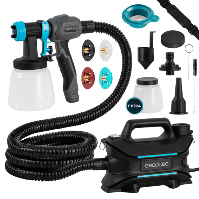 PerfectPaint 800 EasyGo Equipo de pulverización de pintura con 800W de potencia. Control total del caudal. Precisión de 18kPa. Incluye 4 boquillas. Contenedores intercambiables de 800ml.