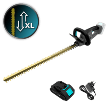 TitaniumSword 6100 XL Freemove Cortasetos longitud corte hasta 61cm. Batería 21V. Motor sin escobillas, Brushless. Cuchillas de titanio. Ramas hasta 16mm.