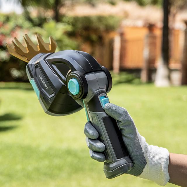 TitaniumSword 2000 Hand Cortasetos de mano 2en1. Batería integrada 7,2V. Cuchillas de titanio. Incluye dos accesorios para diferentes tipos de corte.