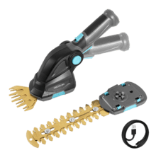 TitaniumSword 2000 Hand Cortasetos de mano 2en1. Batería integrada 7,2V. Cuchillas de titanio. Incluye dos acesorios para diferentes tipos de corte.