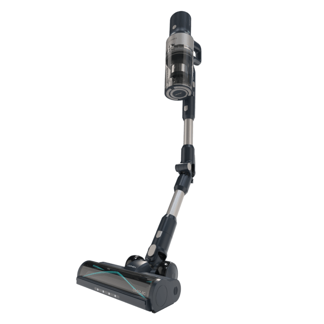 Conga Rockstar 5500 Hurricane Station Flex Aspirador vertical con base de autovaciado. 220 AW y 700 W. Tubo flexible y ciclón paralelo. 90 minutos de autonomía en modo Eco. HairLess Brush, cepillo antienredos.