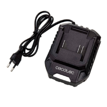 Cargador rápido para Baterías NEX21 de herramientas Cecotec Cargador rápido de sobremesa. Compatible con batería NEX21 de la gama de herramientas Cecotec 21V. Indicador luminoso del estado de carga.