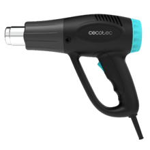 Hell Gun 3500 Pistola de calor con 2000W de potencia. Velocidad de aire y temperatura regulable. Incluye 4 cabezales intercambiables. Calentamiento ultrarrápido.