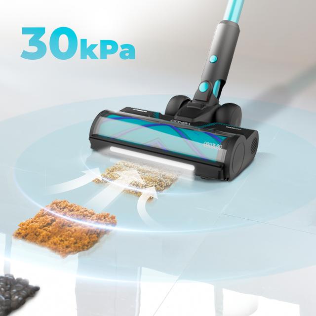 Conga Rockstar 9500 Lunar Pet Flex Aspirateur vertical avec Puissance d'aspiration maximale de 300 AW et ultra puissance de 780 W. Autonomie de 90 minutes. Brosse anti-emmêlement HairLess. Flexible et kit complet d'accessoires. Brosse pour animaux incluse.