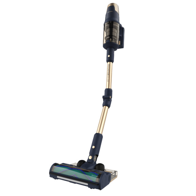 Conga Rockstar 10500 Solar AquaPet Flex Aspirador vertical com potência máxima de sucção de 300 AW e ultrapotência de 780 W. 100 minutos de autonomia. Escova anti-emaranhado HairLess. Tubo flexível e kit de acessórios completo. Inclui escova para animais de estimação e acessório de esfregar.