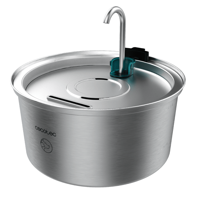 Pumba 3200 Refresh Inox Fontaine automatique pour animaux de compagnie d'une capacité de 3,2 litres, en acier inoxydable, avec design en cascade.