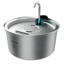 Pumba 3200 Refresh Inox Fontaine automatique pour animaux de compagnie d'une capacité de 3,2 litres, en acier inoxydable, avec design en cascade.