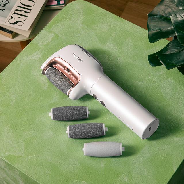SkinCare Steam Silky SkinCare Steam Silky - Elektrische Fußfeile mit Dampffunktion, 3 abnehmbare Köpfe, wasserdicht IPX7, 3 Geschwindigkeiten und 1 Schaber