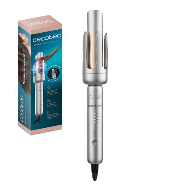 SurfCare Magic Waves Style Rizador de Pelo Automático con revestimiento de Cerámica y Turmalina, 32mm, 4 Temperaturas ajustables, Punta Fría, Apagado Automático, Cable Giratorio