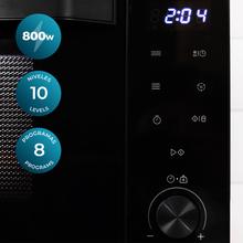 Proclean 6040 Flatbet Door Microondas digital con botones táctiles y knob de 23L y 800W.