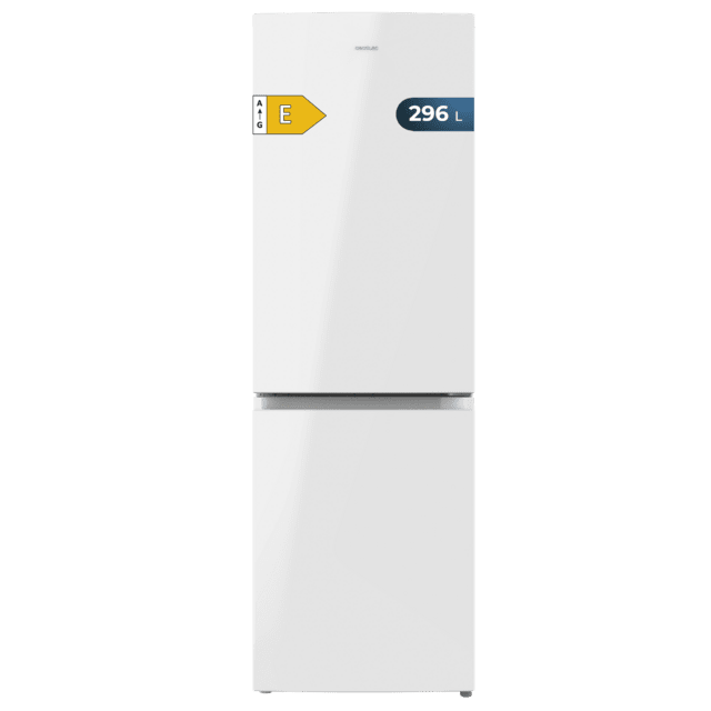 Bolero CoolMarket Combi 296 DF White Frigorífico combi en blanco con función DeFrost de 185x60cm, Volumen de conservación de 296 Litros, Iluminación interior y Cajón para frutas y verduras.