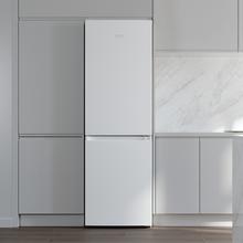 Bolero CoolMarket Combi 296 DF White Frigorífico combi en blanco con función DeFrost de 185x60cm, Volumen de conservación de 296 Litros, Iluminación interior y Cajón para frutas y verduras.