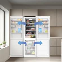 Bolero CoolMarket Combi 296 DF Inox Frigorífico combi en inox con función DeFrost de 185x60cm, Volumen de conservación de 296 Litros, Iluminación interior y Cajón para frutas y verduras.