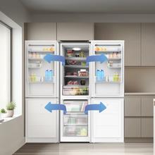 Bolero CoolMarket Combi 296 DF Dark Frigorífico combi en inox oscuro con función DeFrost de 185x60cm, Volumen de conservación de 296 Litros, Iluminación interior y Cajón para frutas y verduras.