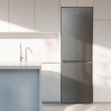 Bolero CoolMarket Combi 296 DF Dark Frigorífico combi en inox oscuro con función DeFrost de 185x60cm, Volumen de conservación de 296 Litros, Iluminación interior y Cajón para frutas y verduras.
