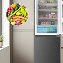 Bolero CoolMarket Combi 296 DF Dark Frigorífico combi en inox oscuro con función DeFrost de 185x60cm, Volumen de conservación de 296 Litros, Iluminación interior y Cajón para frutas y verduras.