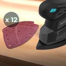 PerfectSurface 125 Delta EasyGo Ponceuse d'une puissance de 130 W. 13.500 tr/min. Design Delta. Accessoire FingerDetail et sac de transport. 12 rechanges inclus. Connexion à l'aspirateur et sac de collecte de poussière. Câble de 2 mètres.