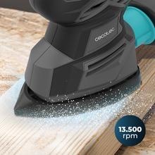 PerfectSurface 125 Delta EasyGo Ponceuse d'une puissance de 130 W. 13.500 tr/min. Design Delta. Accessoire FingerDetail et sac de transport. 12 rechanges inclus. Connexion à l'aspirateur et sac de collecte de poussière. Câble de 2 mètres.