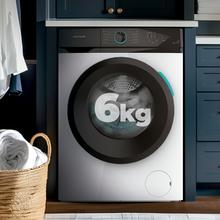 Bolero DressCode 6110 Inverter Lavadora de 6 kg de capacidad y 1200 rpm, 11 programas, Clase A-10%, Motor Inverter Plus, Steam Max, Drum Clean, Programa rápido 15', Delay Start y KidLock.