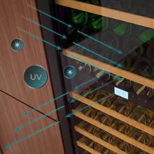 Bolero GrandSommelier Duo 176000 Black Vinoteca libre instalación, 195.5x59.5cm, 176 Botellas, Dual Cooling, 2 Zonas temperatura, Rango 5-20ºC, Display LED, Doble Vidrio UV, 12 Bandejas madera, luz LED, Alarma temperatura y puerta, Filtro carbón activo, Compresor.