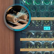 Bolero GrandSommelier Duo 176000 Black Vinoteca libre instalación, 195.5x59.5cm, 176 Botellas, Dual Cooling, 2 Zonas temperatura, Rango 5-20ºC, Display LED, Doble Vidrio UV, 12 Bandejas madera, luz LED, Alarma temperatura y puerta, Filtro carbón activo, Compresor.