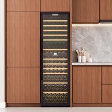 Bolero GrandSommelier Duo 176000 Black Vinoteca libre instalación, 195.5x59.5cm, 176 Botellas, Dual Cooling, 2 Zonas temperatura, Rango 5-20ºC, Display LED, Doble Vidrio UV, 12 Bandejas madera, luz LED, Alarma temperatura y puerta, Filtro carbón activo, Compresor.