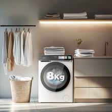 Bolero DressCode 8970 Direct Drive Lavadora de 8 kg color blanco y clase A, con motor Direct Drive y  1400 rpm, 11 programas, pantallaFullColor, puerta XXL y función vapor SteamMax, Spa Care, Soil Level, Delay End, My Fav, luz interior, Drum Clean Plus y Stop&Go
