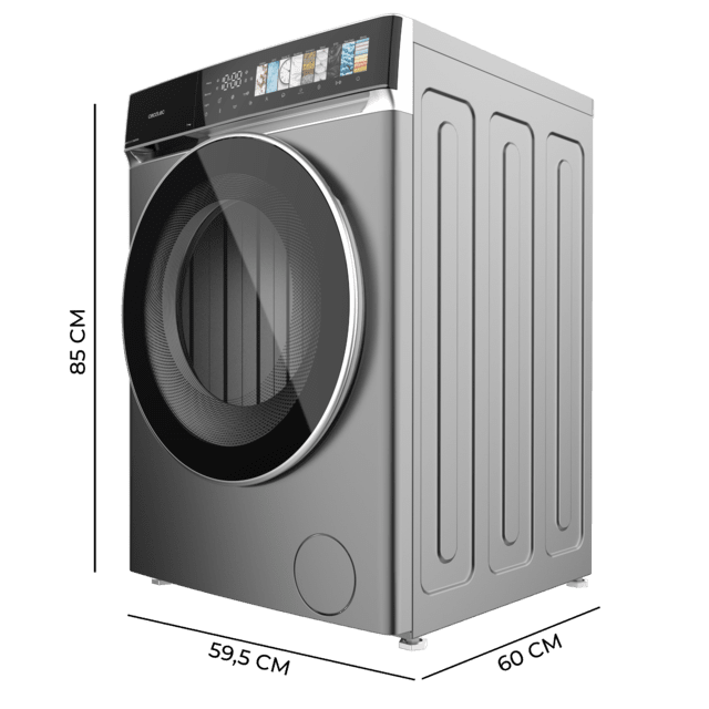 Bolero DressCode 9970 Direct Drive Steel Lavadora de 9 kg color steel y clase A, con motor Direct Drive y  1400 rpm, 11 programas, pantalla FullColor, puerta XXL y función vapor SteamMax, Spa Care, Soil Level, Delay End, My Fav, luz interior, Drum Clean Plus y Stop&Go