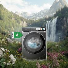 Bolero DressCode 9970 Direct Drive Steel Lavadora de 9 kg color steel y clase A, con motor Direct Drive y  1400 rpm, 11 programas, pantalla FullColor, puerta XXL y función vapor SteamMax, Spa Care, Soil Level, Delay End, My Fav, luz interior, Drum Clean Plus y Stop&Go